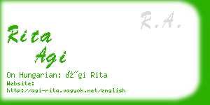 rita agi business card